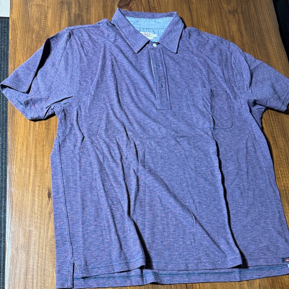 Faherty Purple Polo Shirt